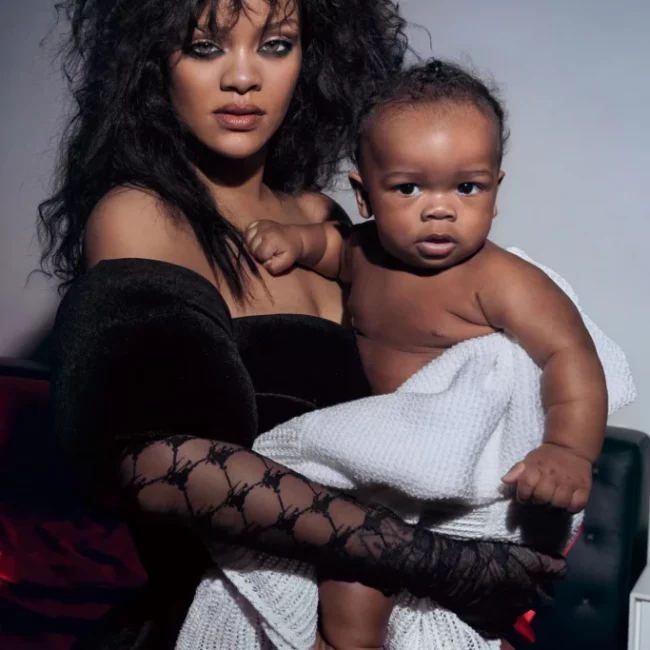 Rihanna, A$AP Rocky & Son Cover British Vogue